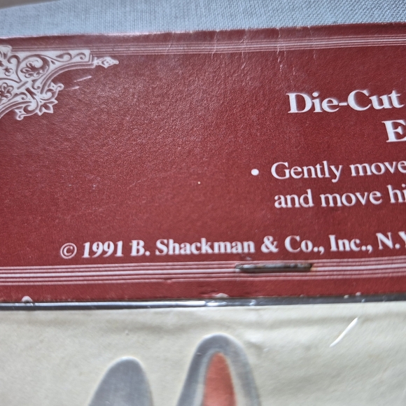 Die-cut Mpvinf Action White Bunny Easter Card And Envelope - Picture 5 of 6